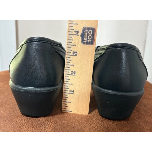 WOMENS COMFORT SLIP ON BLACK CASUAL EVERYDAY SHOES SIZE 8.5M LIGHTWEIGHT - Picture 7 of 9